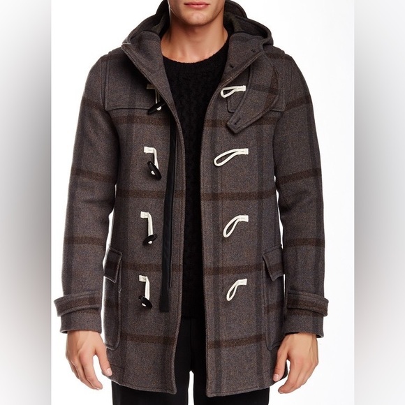 The Kooples Plaid Wool Toggle Coat - Picture 4 of 8